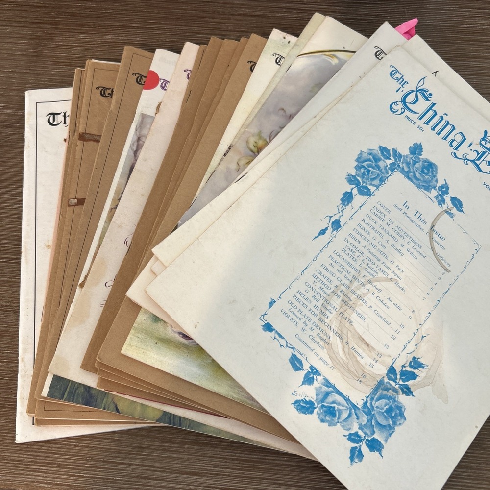 The China Decorator Magazine 20 Issues 1969 - 1976 Porcelain Painting Ideas